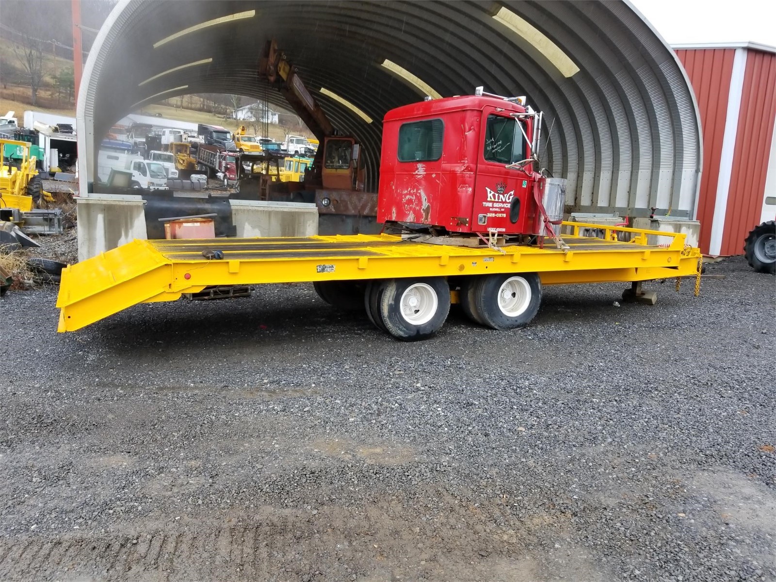 1987 HUDSON 15 TON TAG TILT TRALER AIR BRAKES GOOD CHEAP TILT TOP PINTLE HITCH