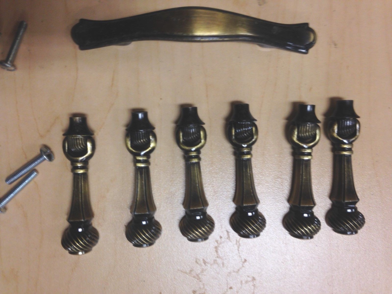 Lot of 24 Vintage Pulls and Hinges Cabinet Furniture Chest Dresser