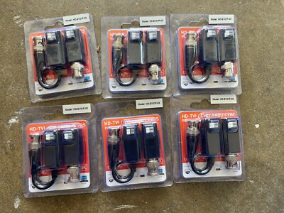 LOT OF 6 HD-EV01P-03 HD Passive Video Balun Network Transceiver, HDTVI HDCVI AHD