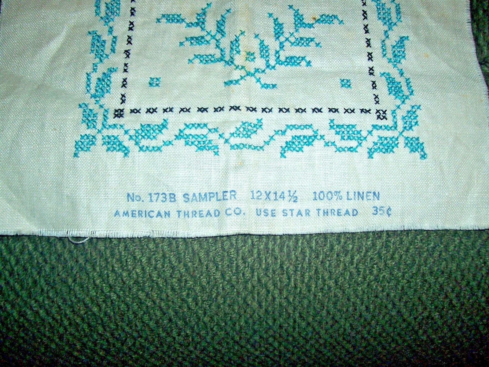 Vintage Sampler To Err is Human American Thread Co. #173B Completed Unframed