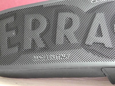 Pre-owned Ferragamo Salvatore  Black Groove 11 Slide Sandals Size 9m $295nib