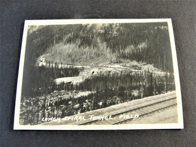 Canadian Rockies, Lower Spiral Tunnel - Banff, Alberta, Canada -1920s Photo. 