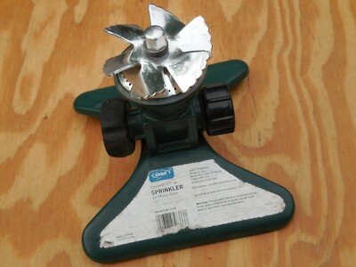 Orbit Cyclone Sprinkler on metal base.
