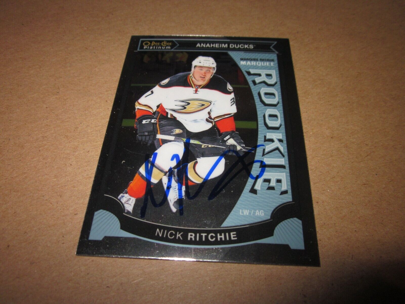NICK RITCHIE SIGNED AUTOGRAPHED 2015-16 O-PEE-CHEE PLATINUM ROOKIE CARD # M49 . rookie card picture