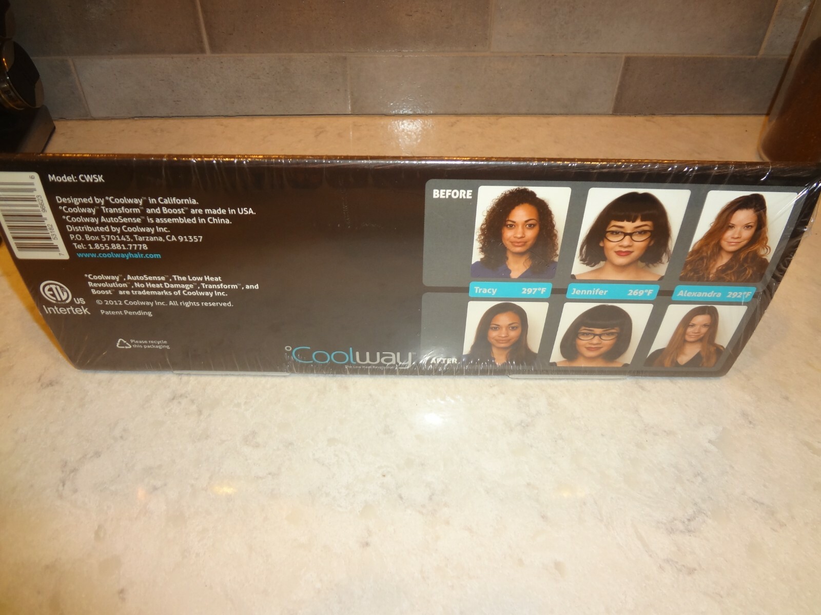 Coolway Pro Starter Kit Flat Iron Styling Kit w/Boost Cream and Transform Spray