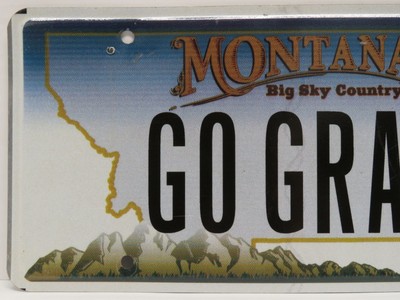 Montana License Plate Pair GO GRANI Vanity Plate, Personalized License Plate