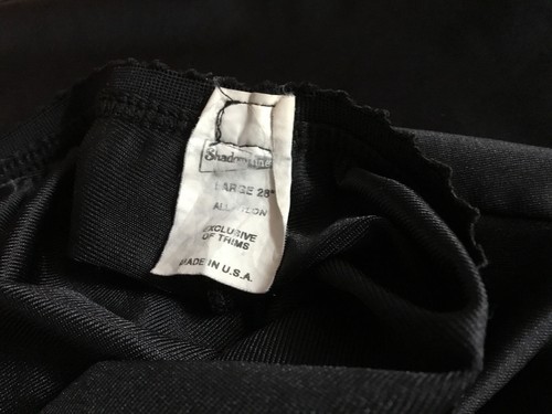 Shadowline Half Slip Size Large 28” Black Nylon, Double Slit Sides, Lace, USA