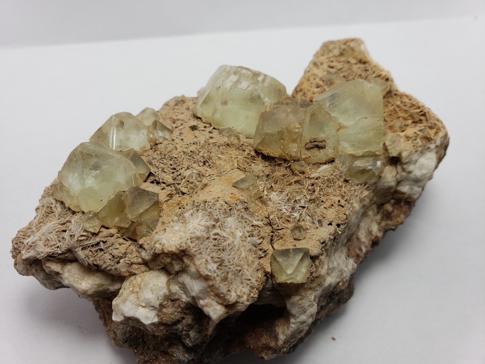 396g NEW Find Green Fluorite/Barite Crystal Mineral Specimen Ontario,Canada