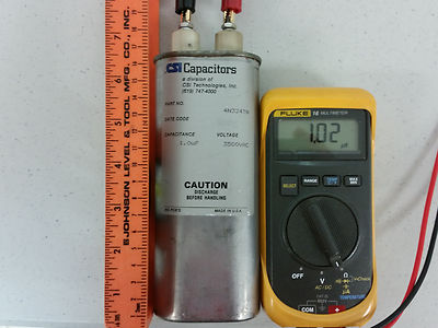 CSI High Voltage CAPACITOR 1 uF 3500 VAC LASER TESLA HAM tested with DVM as seen