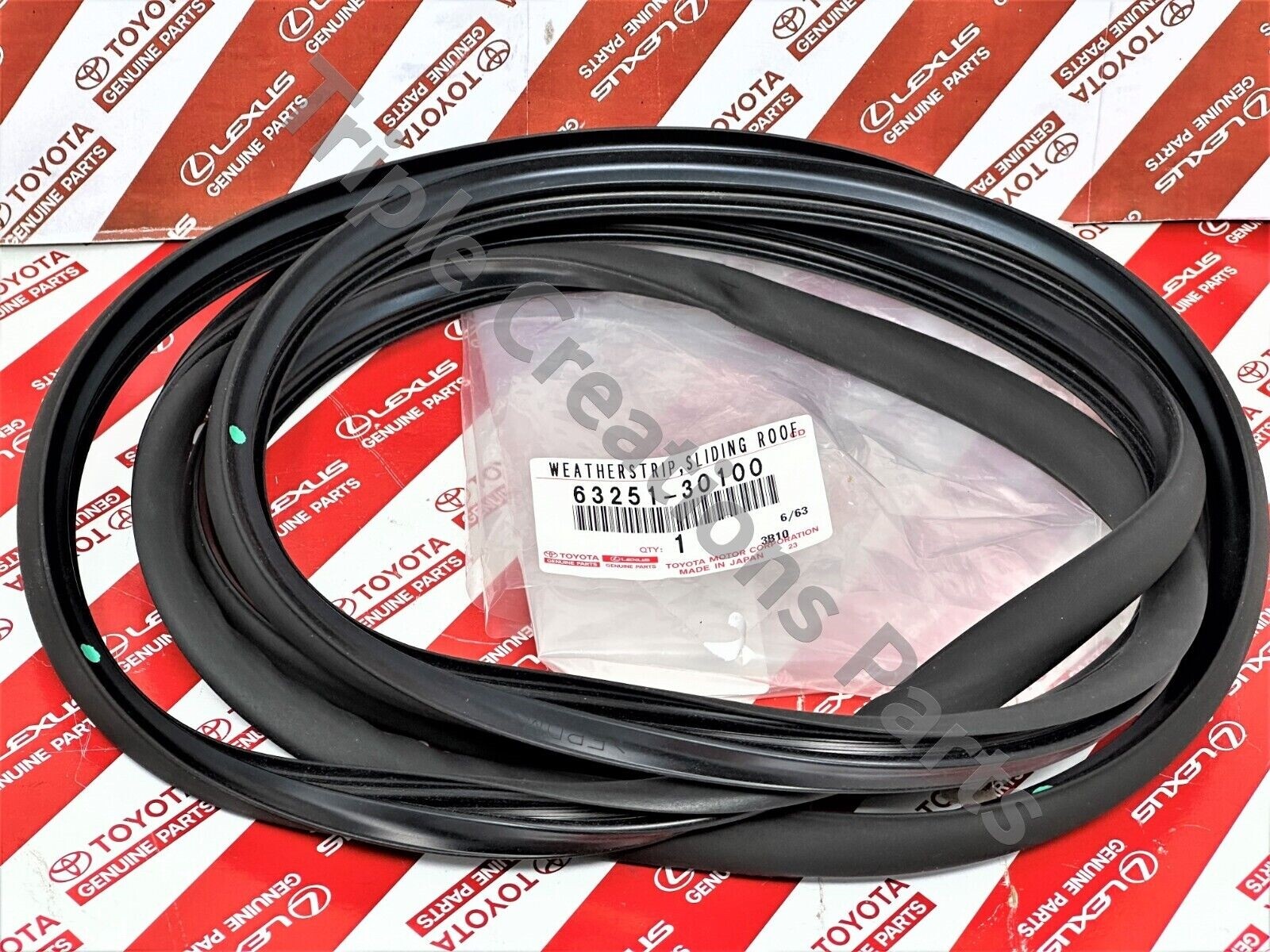 GENUINE 63251-30100 OEM TOYOTA CAMRY LEXUS ES350 GS350 GSF SUNROOF WEATHERSTRIP GENUINE 63251-30100 OEM TOYOTA CAMRY LEXUS ES350 GS350 GSF SUNROOF WEATHERSTRIP