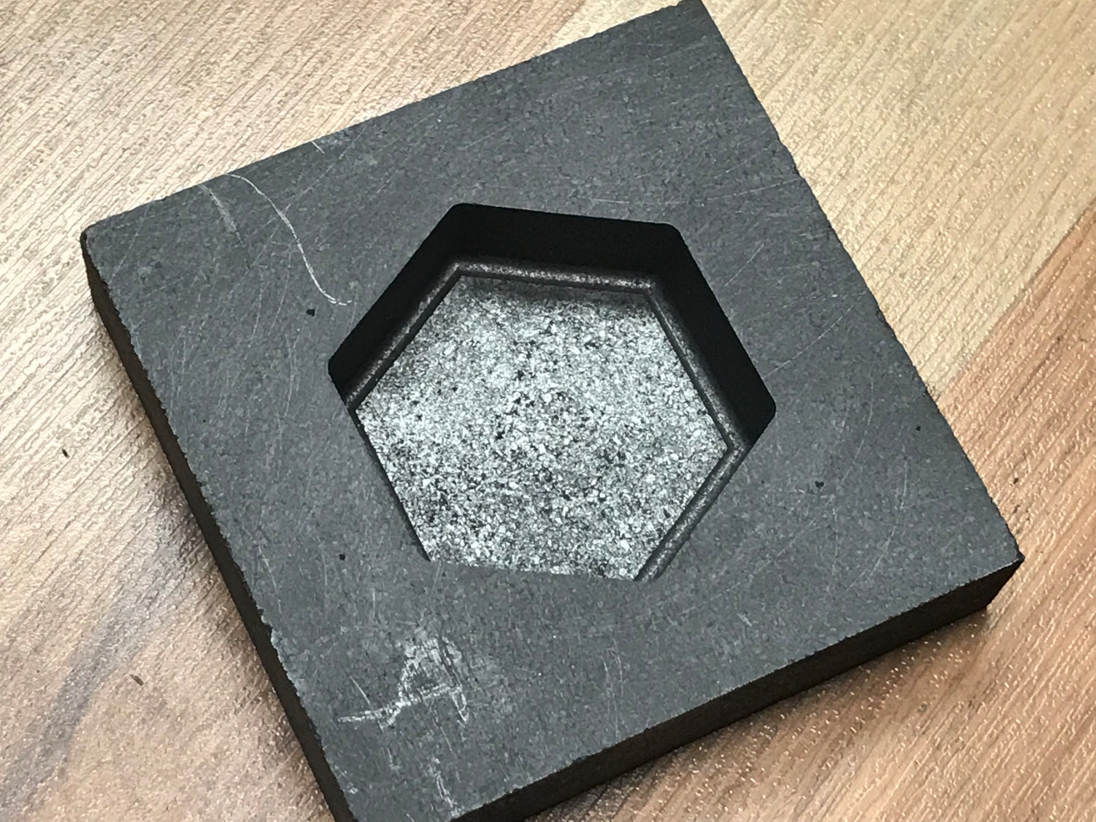 10oz HEX Bar - Silver Graphite Ingot Mold - Loaf Bar - Casting Melting Refining