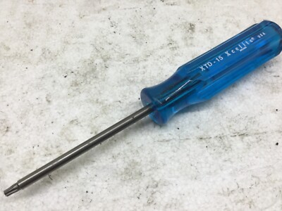Xcelite XTD15 Chromium Vanadium Steel Torx Round Blade Screwdriver T15 Head blue