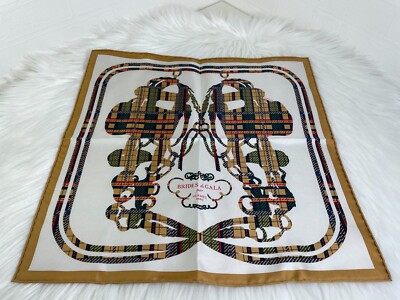 Hermes Scarf Carre 45 Brides De Gala Tartan 100 % Silk Authen