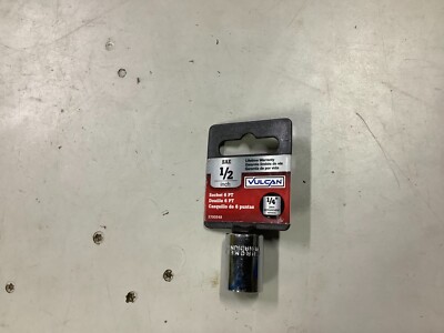 VULCAN 6-Point SHALLOW Socket 1/4'' Drive x 1/2''