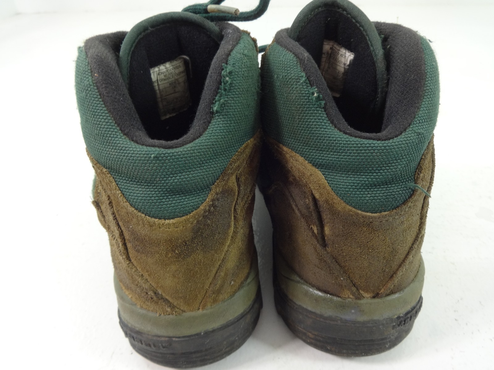 REI / MONARCH IV KIDS BROWN & GREEN LEATHER HIKING BOOTS SIZE 6 YOUTH