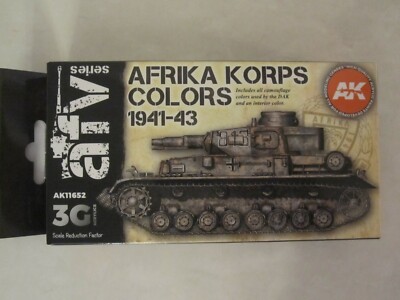 AK Interactive Paint Set - Afrika Korps Colors 1941-43 (AFV Series) 3G Acrylics