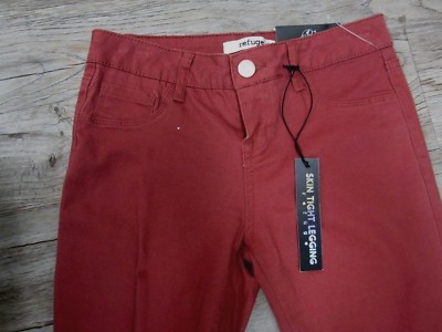 NWT Charlotte Russe Refuge Skin Tight Legging Jeans Sz 14 X 29 Rust Color