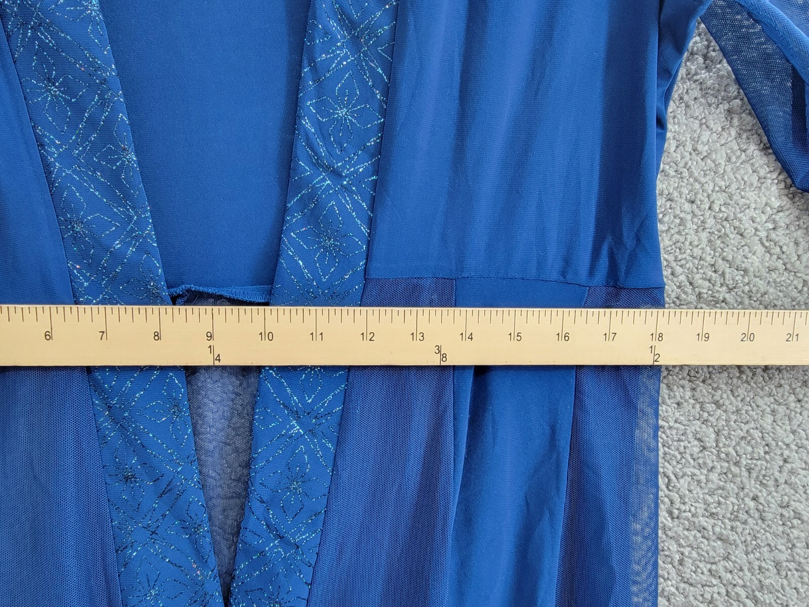 R & M Richards Petite Embellished Dress Jacket Women's 12P Peacock 3/4 Sleeve - Picture 7 of 16