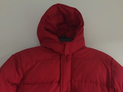 Petit Bateau Hooded Poly Puffer Jacket Red Kids Size 10a/138cm