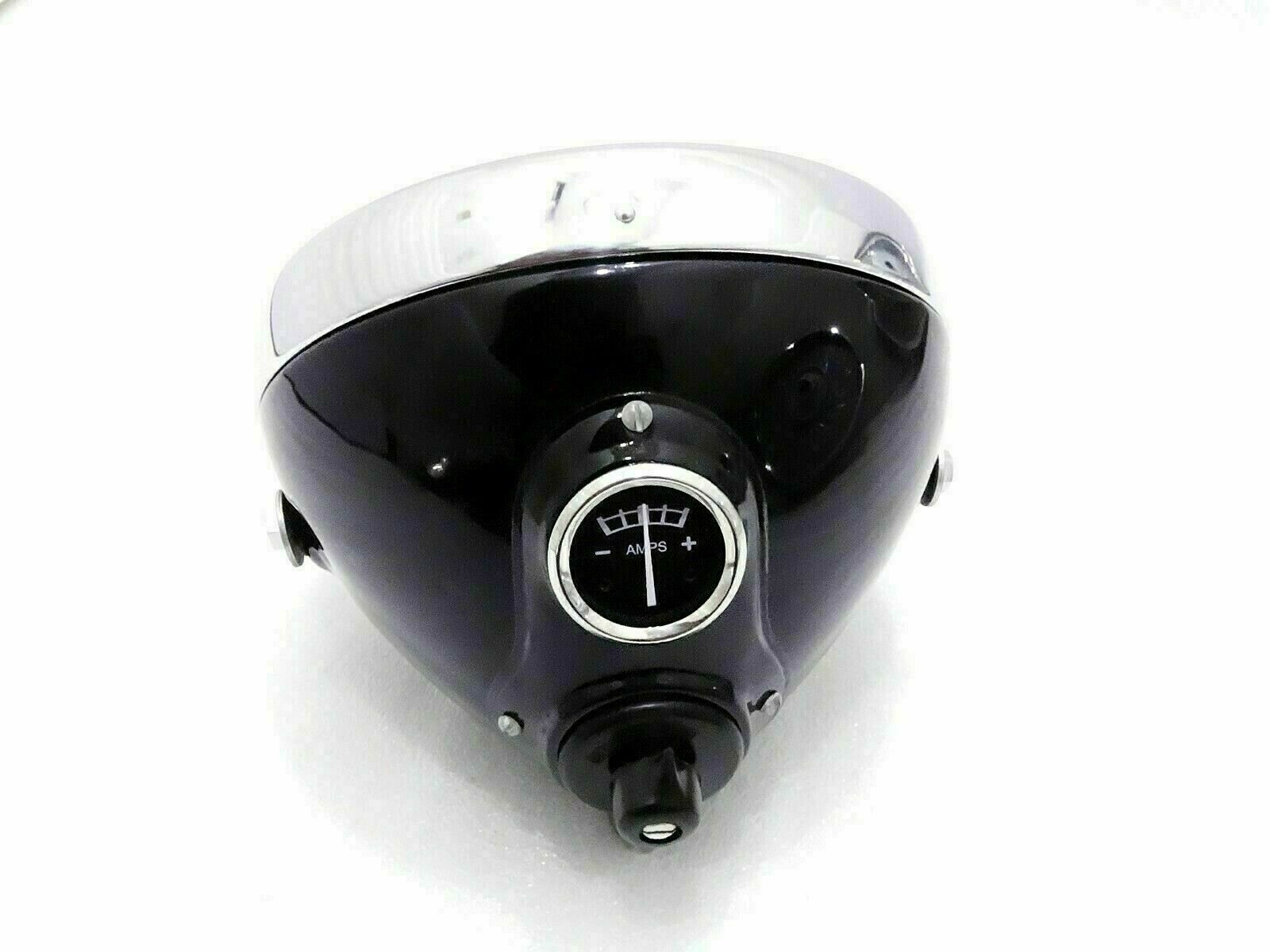 8" Replica Lucas HeadLight Lamp Curved Glass For Triumph BSA Royal Enfield Ariel