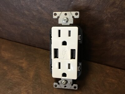 Wall Charging Dual USB Rapid Outlet And Dual Socket Port Class 2 5vdc