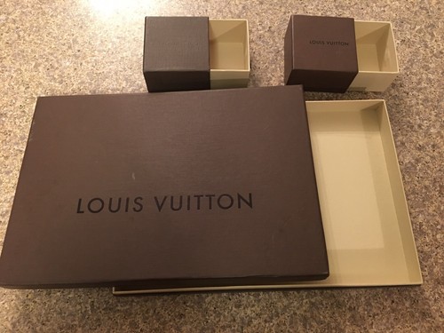 3 Louis Vuitton Authentic Empty Boxes (shirt/hat/shoe/jacket/pants/scarf/cup)