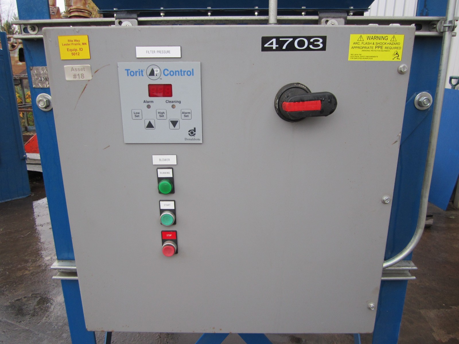 Donaldson Torit Model DFO3-6 6 Cartridge 5 HP Silencer 3000 CFM