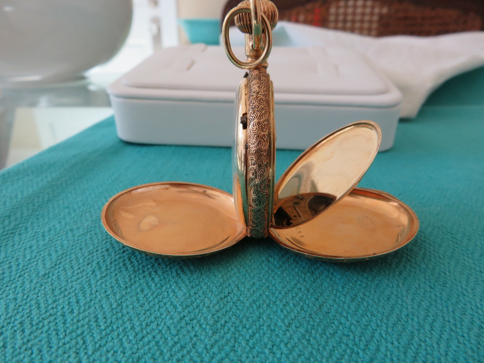 ILLINOIS 14K GOLD ENGRAVED HUNTING CASE 1894 6s 11 JEWELS POCKET WATCH MINT