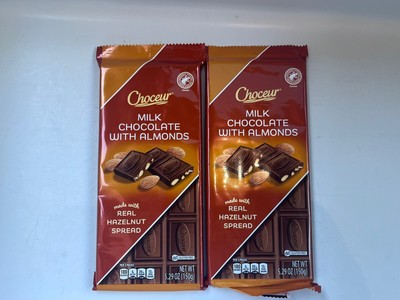 2 PK- Choceur Milk Chocolate with Almonds Bars Real Hazelnut Spread Bundle