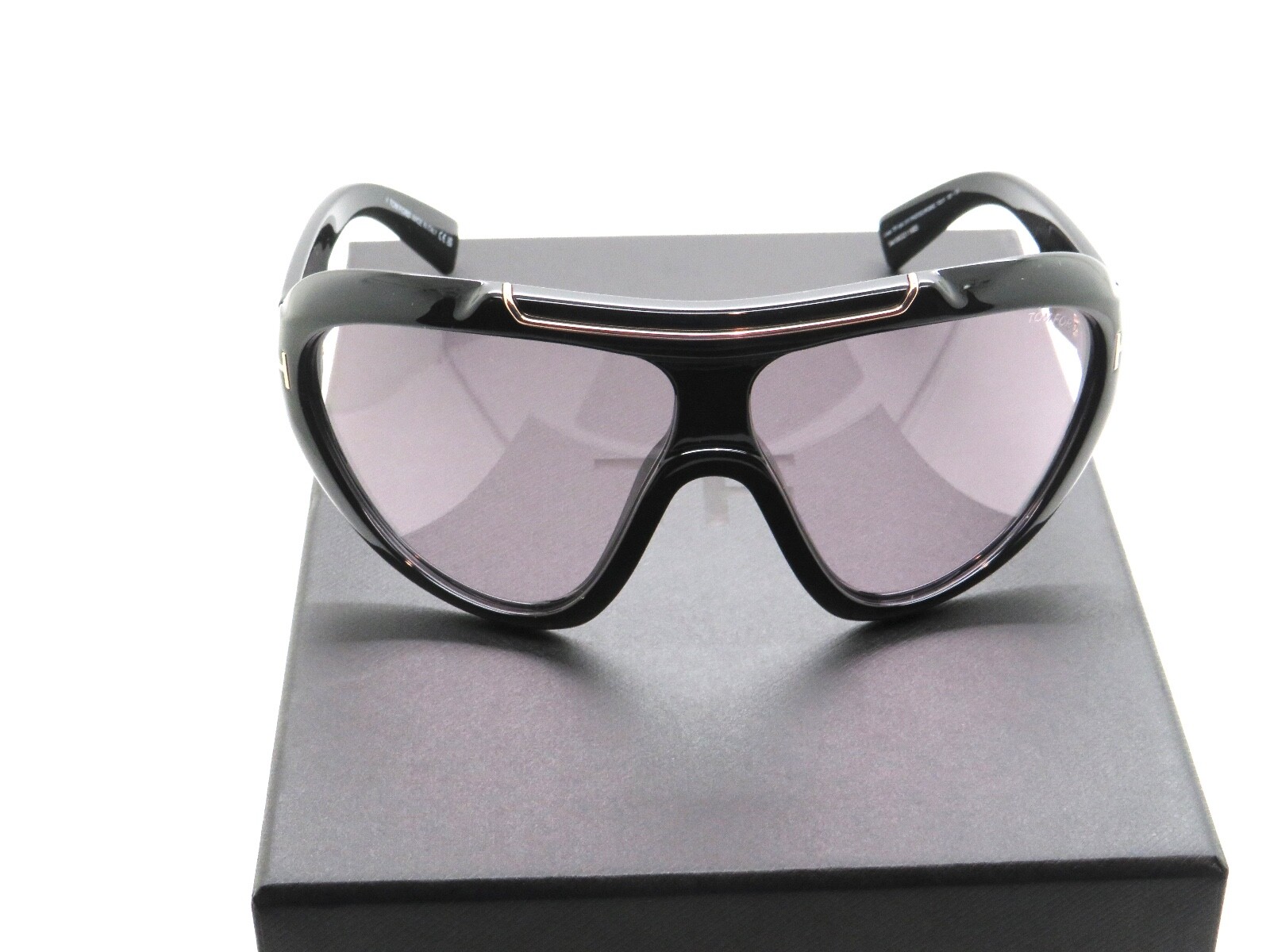 Pre-owned Tom Ford Linden Ft 1094 01v Black/violet Photochromic Ski Shield Sunglasses In Purple