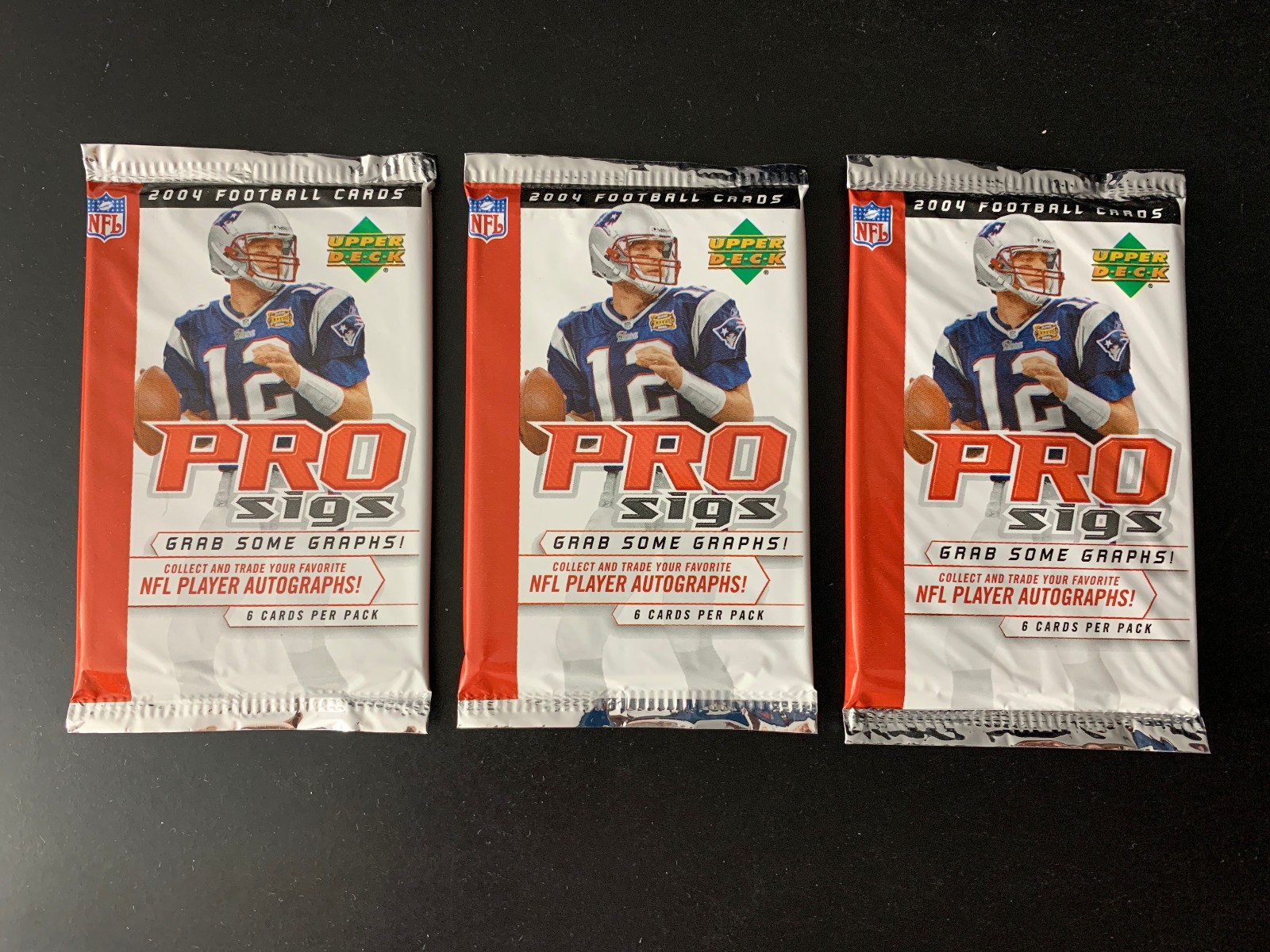 2004 Upper Deck Pro Sigs Football Factory Sealed 6 Card Pack Lot Of 3 #55