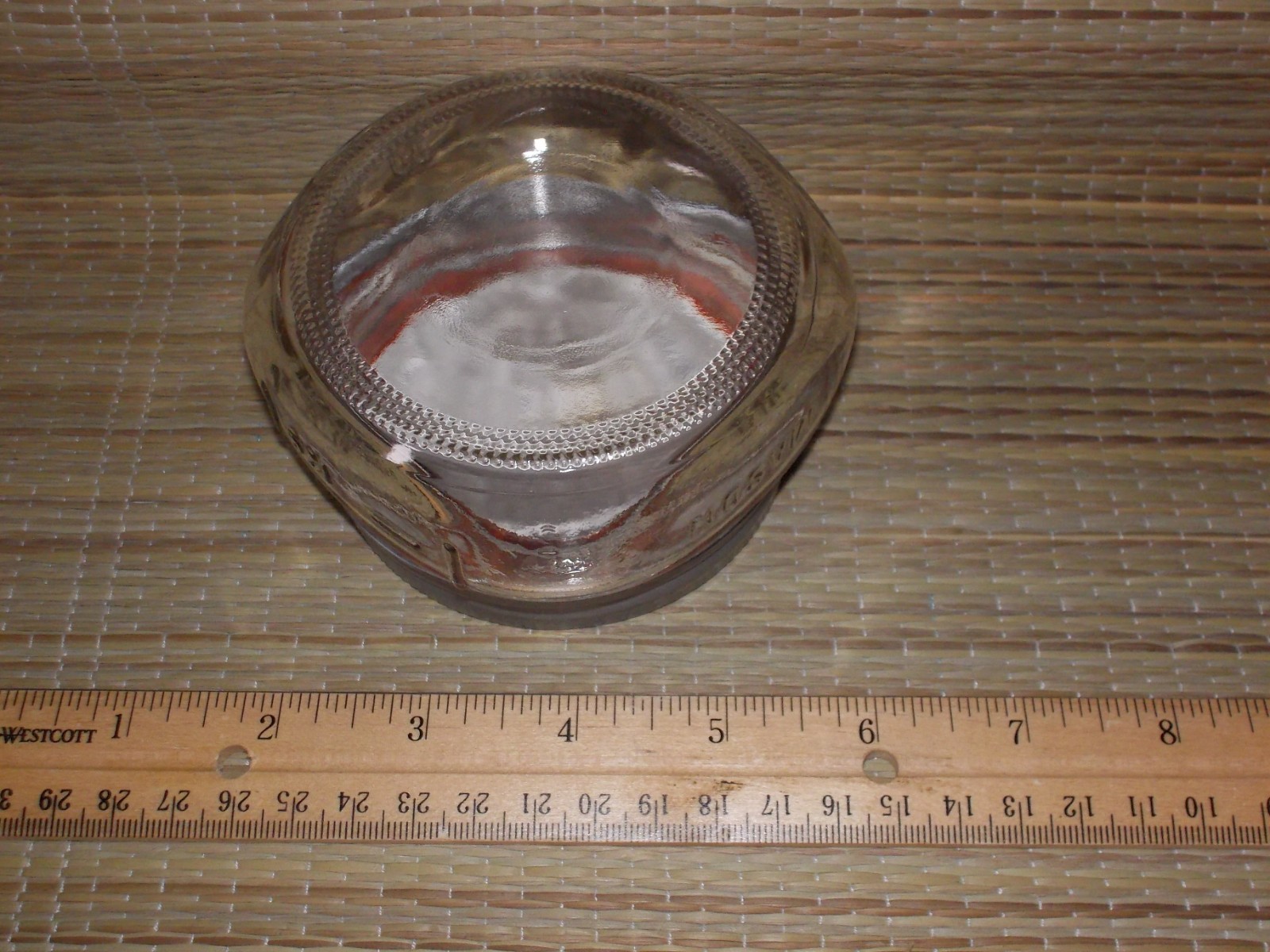 Ball brand 250 ml 1/2 pint canning jar & ring clear glass wide mouth jam chutney