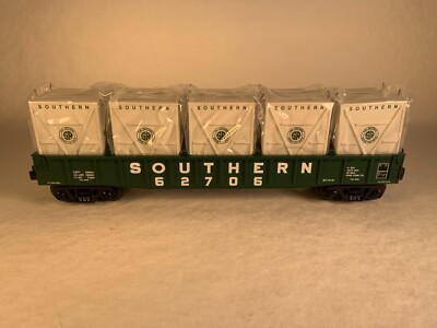 MTH RAILKING 30-7282, SOUTHERN GONDOLA #62706 with 5 LCL CONTAINERS, NIB