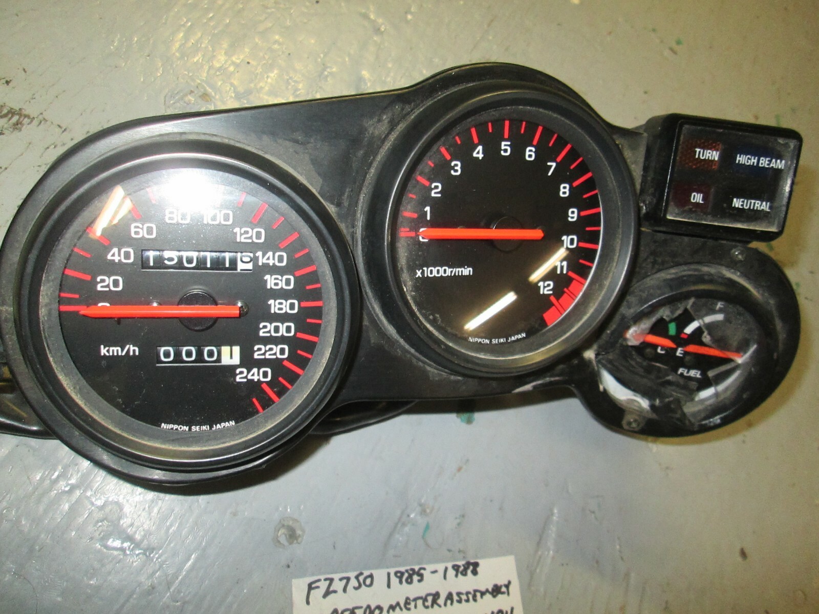 Yamaha 1985 - 1988 FZ750 Speedometer 1AE-83570-A0-00 / tach