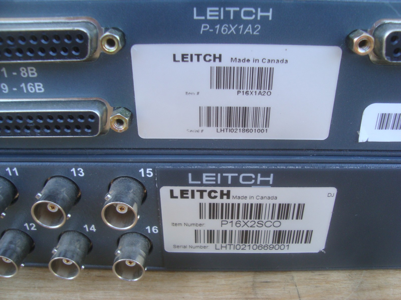 Leitch P-16X1A20 P-16X2SCO Video Distribution Broadcast Router Matrix Switcher