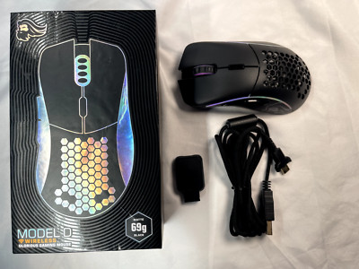 Glorious - Model D Wireless Optical Honeycomb RGB Gaming Mouse (Matte black 69g)