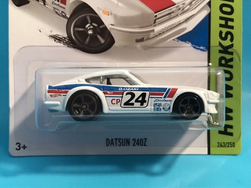 Hot Wheels DATSUN 240Z White # 24 B Ozaki HW WORKSHOP Carded