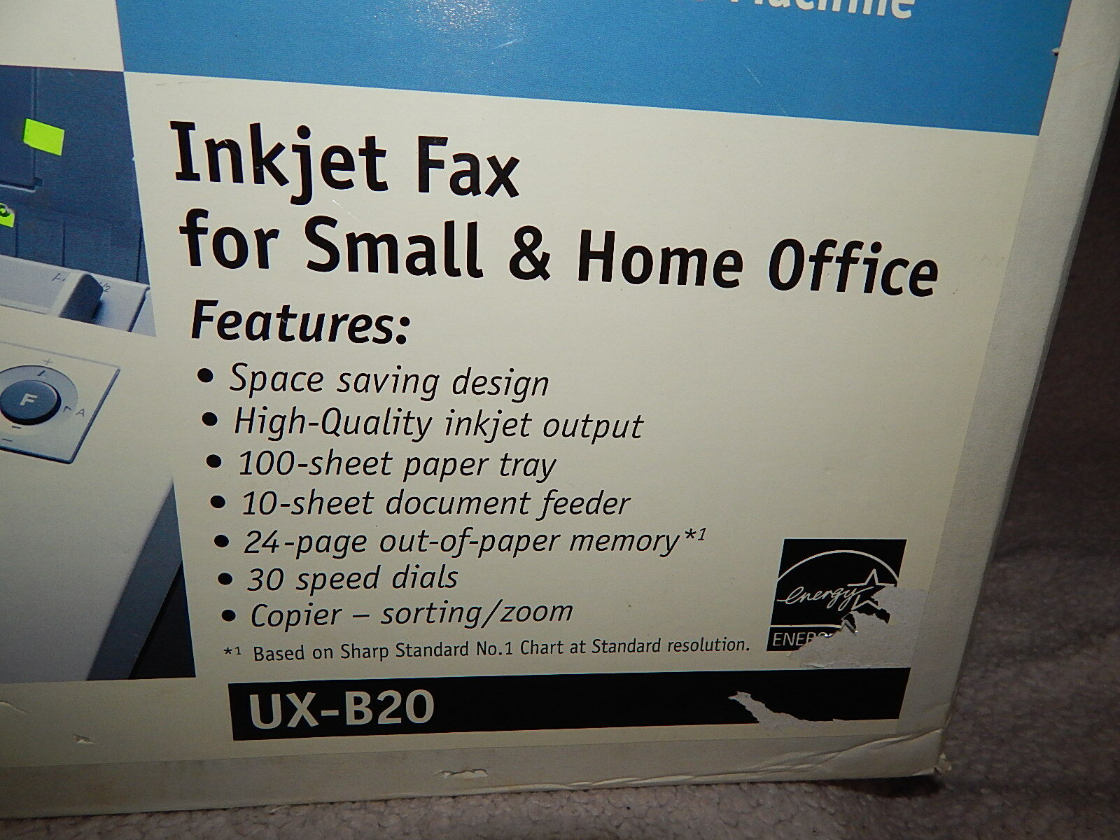 SHARP Fax Inkjet Facsimile Machine UX - B20 (NEW)