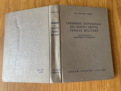 Libro Características Máquina Del Nuevo Derecho Penal Militar R.Vassia 1943