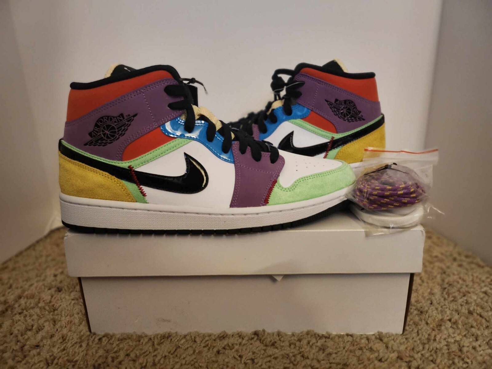 シューズ(男性用) Nike Air Jordan 1 Mid US 10 Size US 10 Nike Air Jordan 1 Mid SE Night Stadium FQ8338-017
