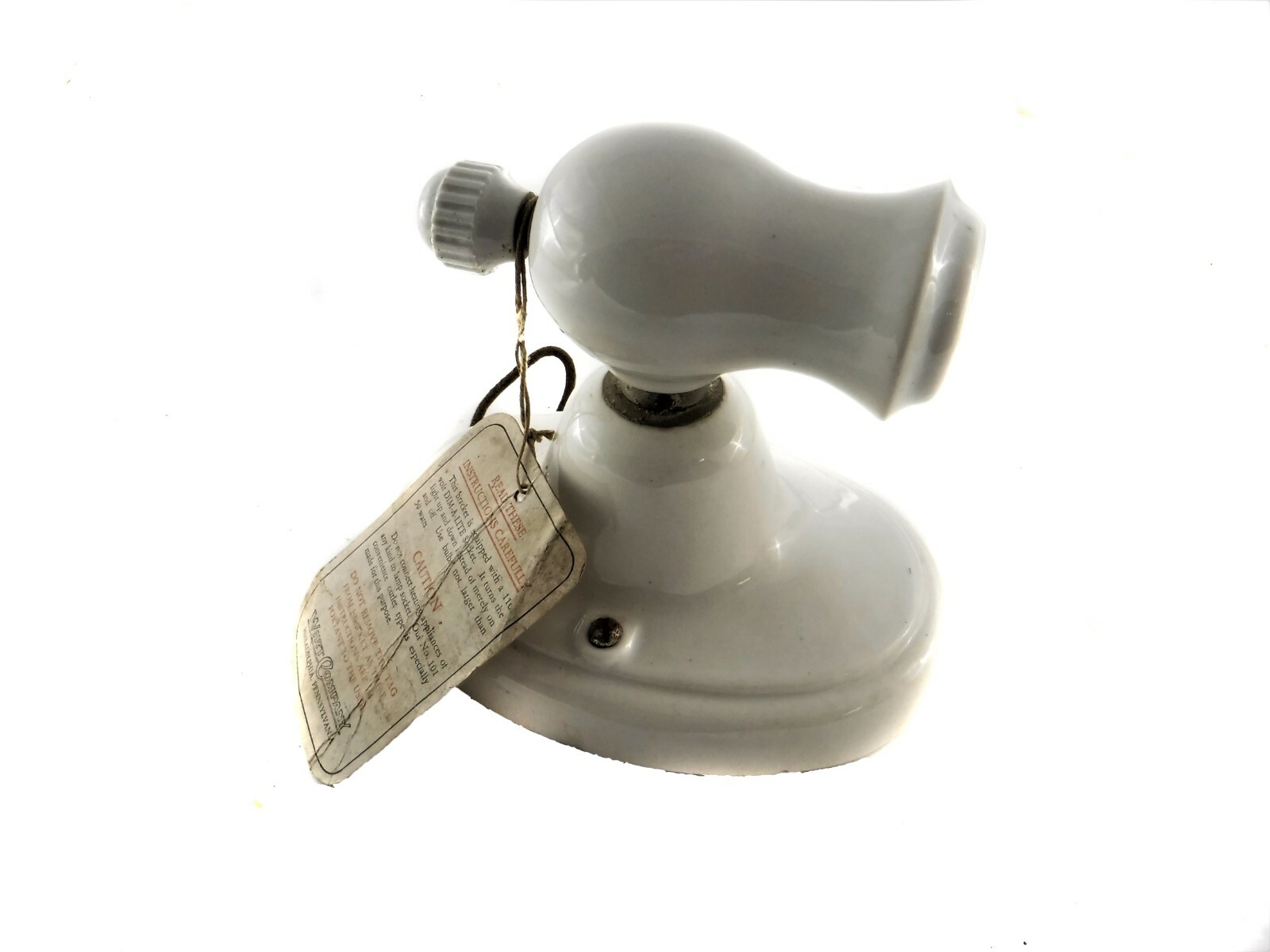 Vintage Wirt Porcelain Wall Sconce - New Old Stock