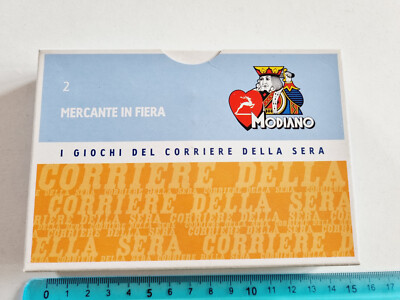 CARTE DA GIOCO MERCANTE IN FIERA MODIANO CORRIERE DELLA SERA PLAYING CARDS NEW