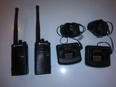 2 MOTOROLA CP110m VHF PORTABLE RADIOS With CHARGERS. Buy it now for 70.0