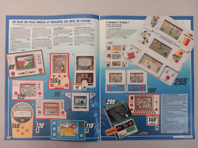 1984 Vintage French Electronic Handheld Games 4 Pages Catalog Print Ads