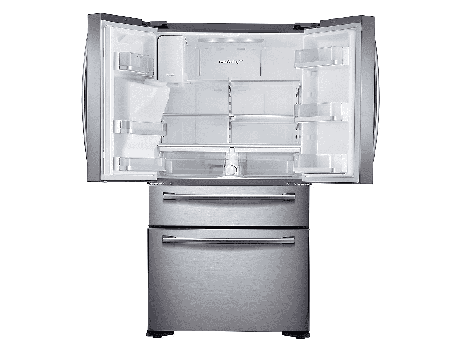 SAMSUNG Stainless Steel French 4 Door Counter Depth Refrigerator RF24FSEDBSR