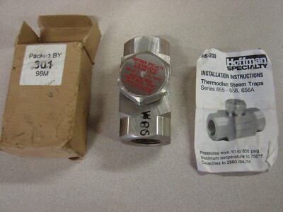 ITT Hoffman Specialty 657 Thermodisc Steam Trap 3/4'' NPT 600PSI Max 750F Temp