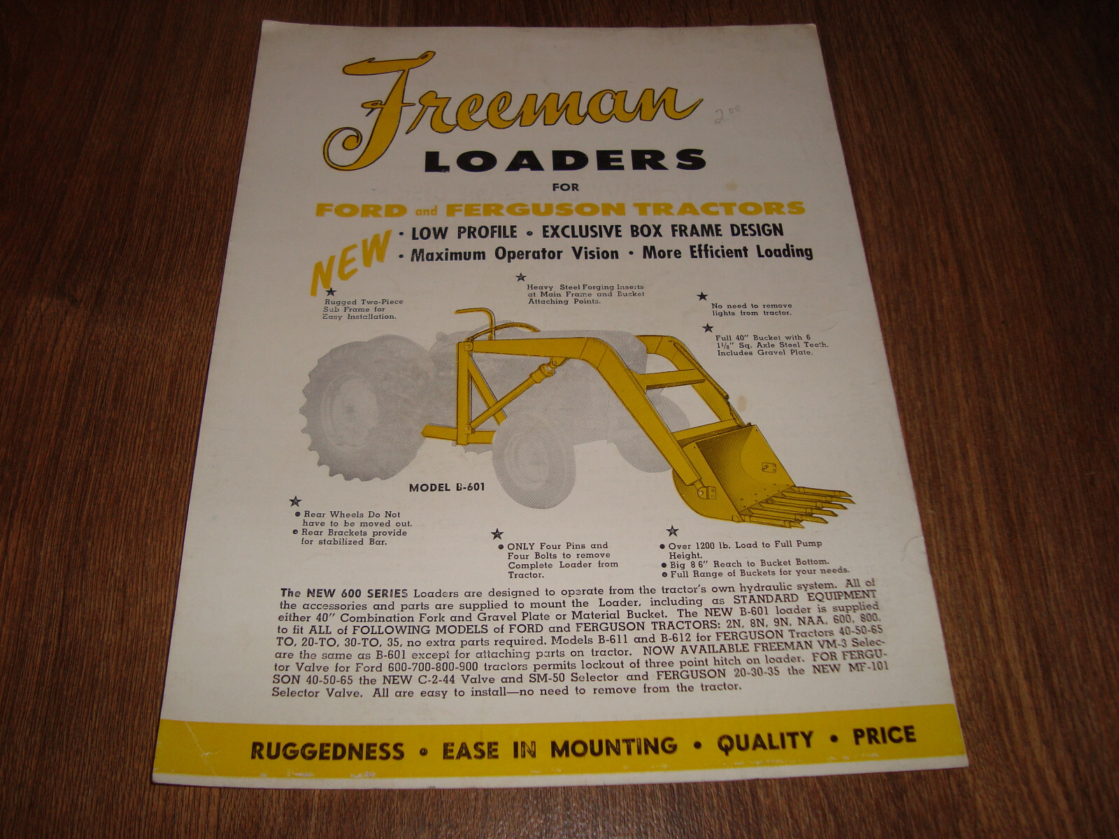 フォレスタ 16冊 バラ売り⭕️まとめ売り⭕️ Vintage Freeman Loaders For Ford Ferguson Tractors Brochure