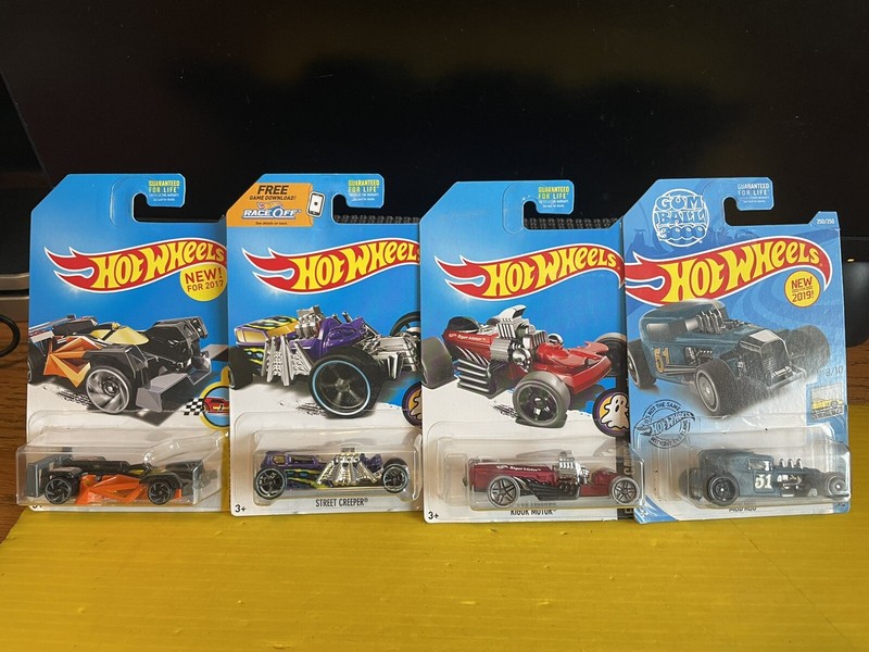 15-17 HOT WHEELS 4 NIP MOD-FLASH-RIGOR-CREEPER LOT 674