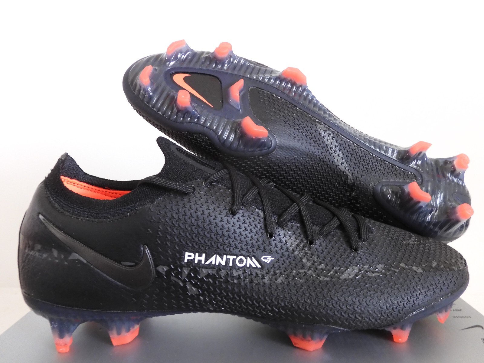 Nike Phantom Gt2 Elite Fg Black-Dark Smoke Grey-Red Sz 13