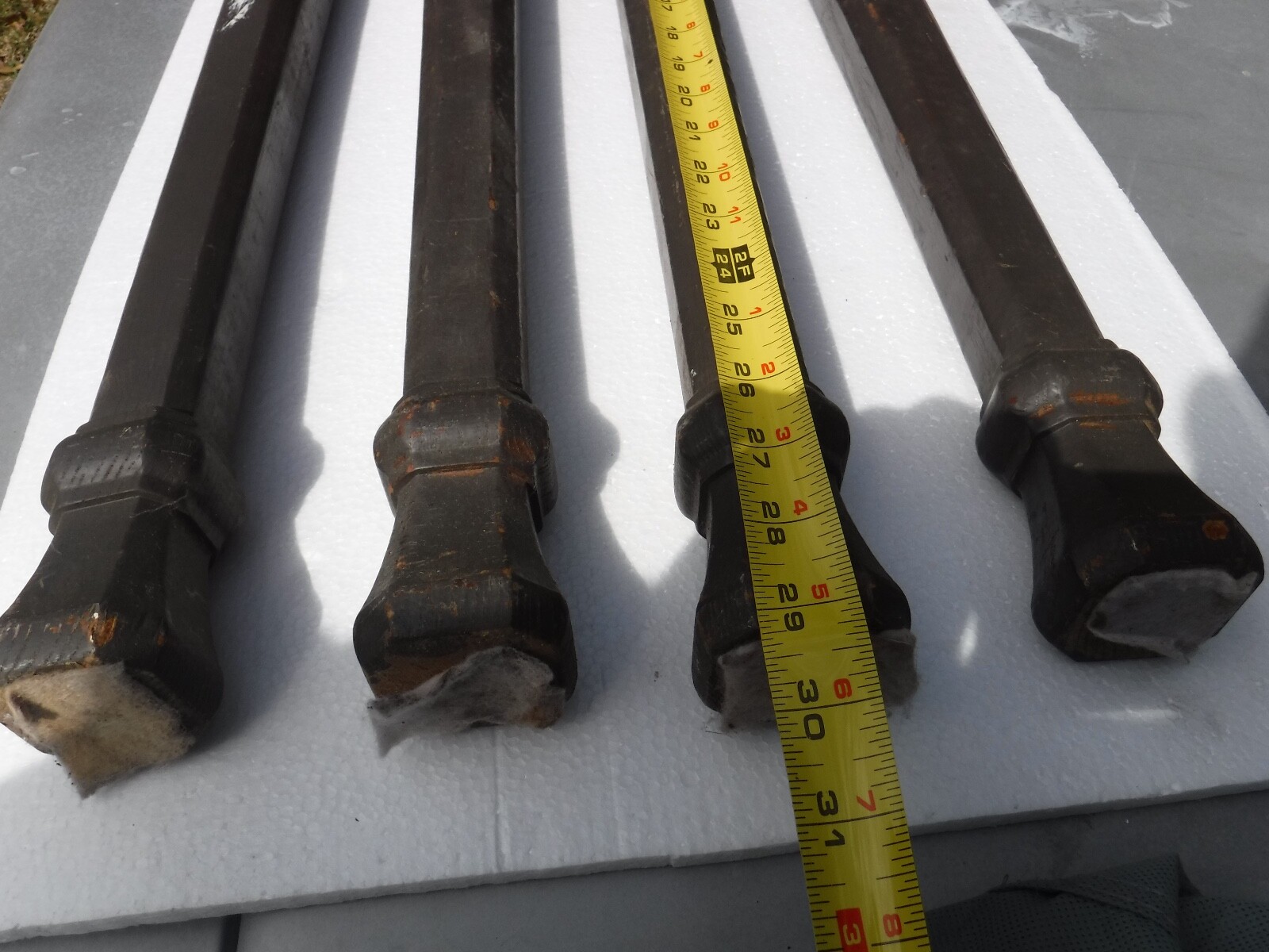 antique solid oak table legs Four 29 inches long